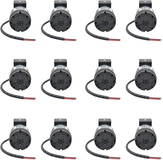 Universal 12-24V 100dB Waterproof Back-Up Alarm (Black-12 PCS)