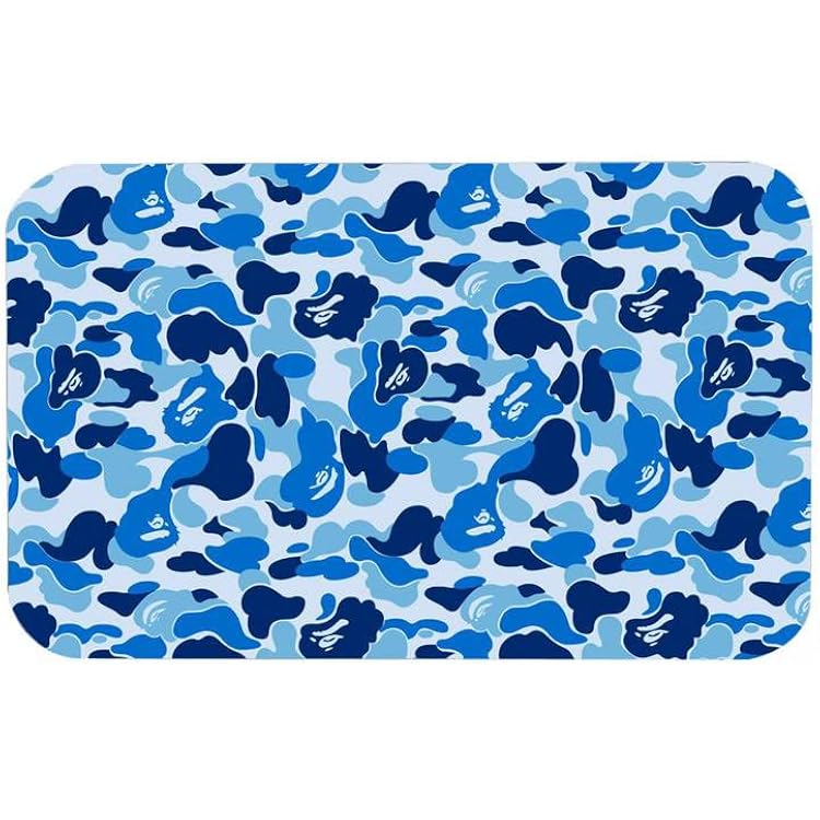Blue Camo Indoor Doormat Durable Welcome Front Door Mats Entryway Rugs Non-Slip Absorbent Area Rugs Resist Dirt Carpet for Room Decor 20  31in50  80cm