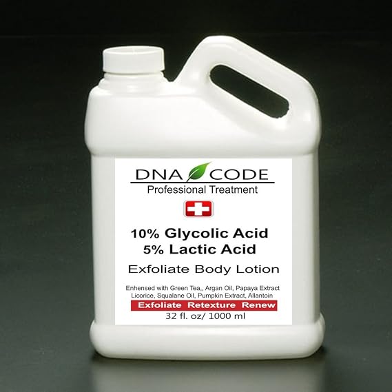 Skin Care Magic Lotion- 10% Glycolic 5% Lactic Acid Exfoliatingl Body Lotion w/Green Tea, Argan Oil, Papaya, Licorice.
