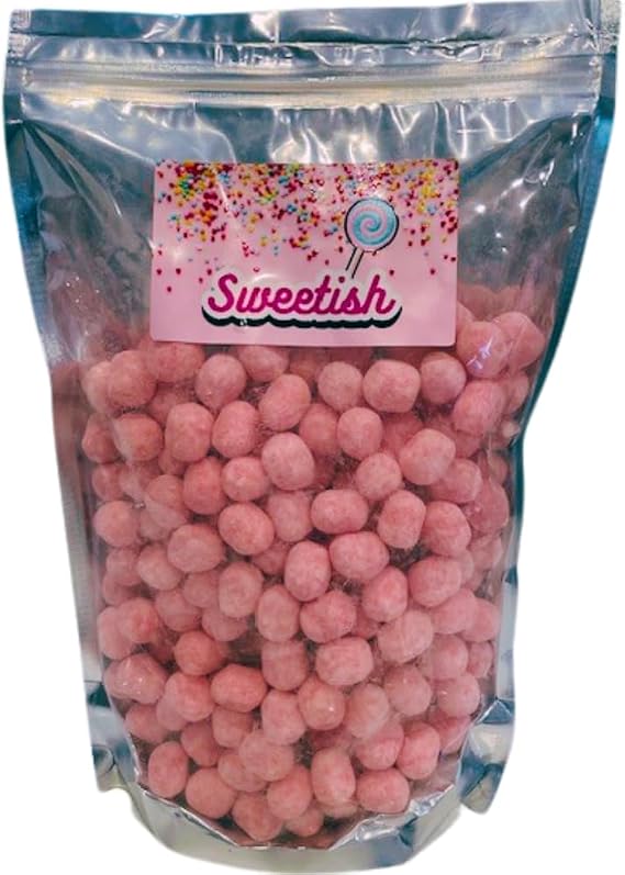 Pink Strawberry Bon Bons 1kg Sharing Pouch - Pick & Mix - Wedding Favour - Birthday- Vegan Recipe -By Sweetish
