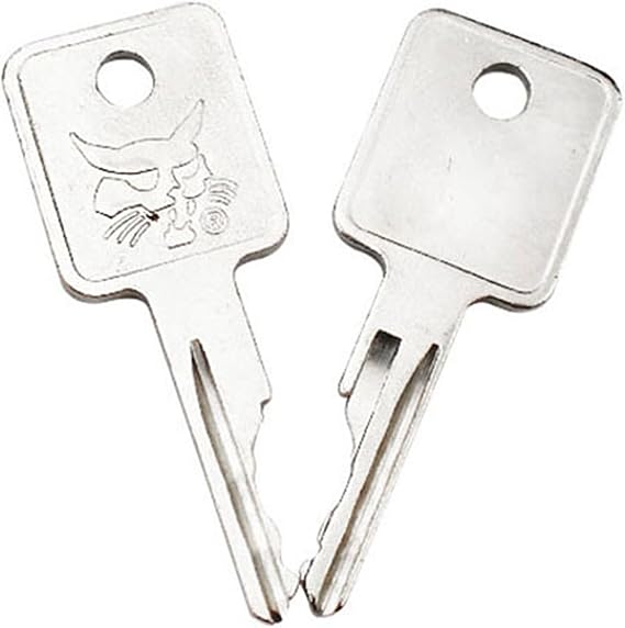 2 x Keys for Bobcat Compatible with E10 E17 E20 D250 CASE Skid STEERY 750 753 763 Digger Key