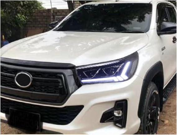 Car Styling Compatible For Hilux Headlights 2015-2020 L-E-D Headlight DRL Head Lamp Angel Eye Bi Xenon Accessories