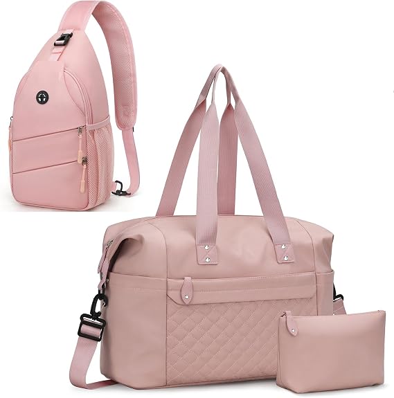 Pritent Crossbody Bags for Women & Travel Duffle Bag for Women(Pink)