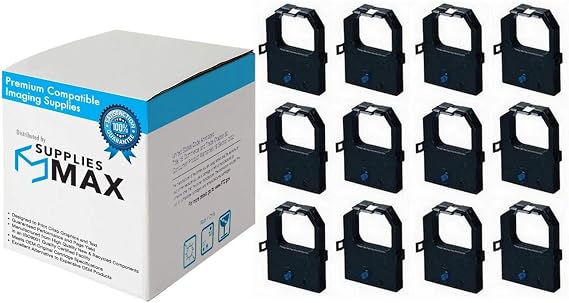 Compatible Replacement for Lexmark Formsprinter 2380/2381/2390/2391 Plus Black Printer Ribbons (12/PK) (11A3540_12PK)