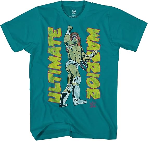 WWE Mens Ultimate Warrior Shirt - Ultimate Warrior - World Wrestling Champion T-Shirt