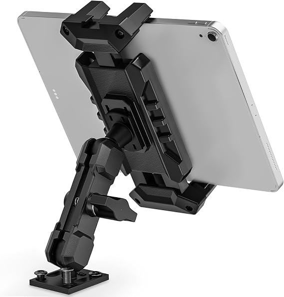 Tablet Holder for Truck, Heavy Duty Drill Base Tablet Car Mount with 5.91" Arm for Truck/Cars/Walls, iPad Holder Compatible with iPad Pro, Kindle Fire, and All 4.7-13.5" Devices
