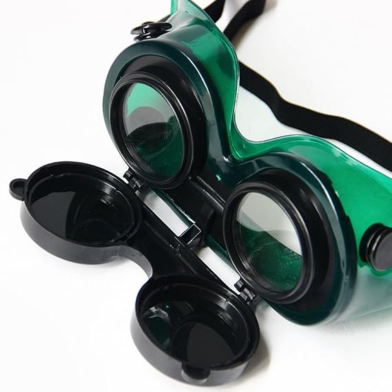 Welding Goggles, Flip-Up Front Safety Protective Glasses, Torch Brazing Welding Cutting Soldering Goggles, Helmet, Mask, 2 Pcs