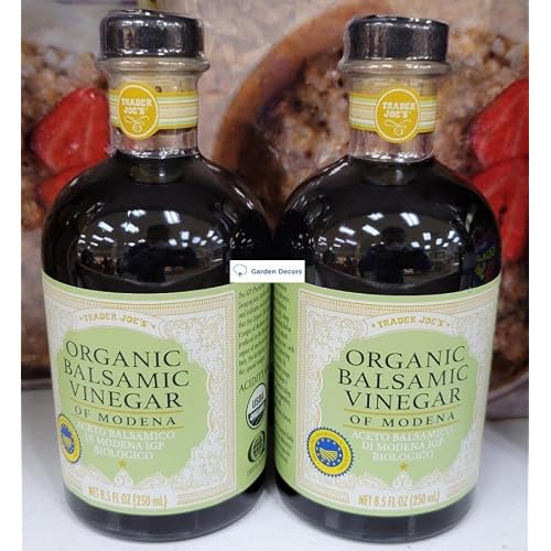 Trader Joes Organic Balsamic Vinegar of Modena 8.5fl oz 250ml Two Bottles