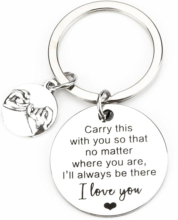Pinky Promise Keychain - I Love You Gifts for Him & Her, Couple Keychains, I Miss You Gifts for Her, Valentine's Gift for Your Boyfriend, Love Gift, Keychain for Boyfriend from Girlfriend