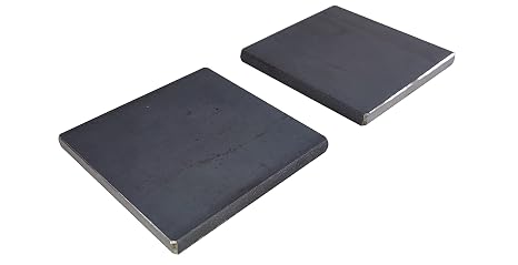 Weldable Hot Rolled Mild Steel Plate (3", Square - 1/4", 2 Pack)