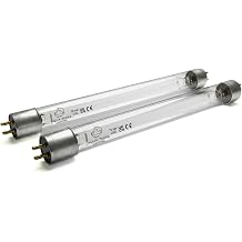 6W T5 UVC Replacement Tube 2 Pack – 225mm Pond UV Bulb, 2 Pin Double Ended Germicidal Lamp for Pond Filters & UV Clarifiers – Clears Green Water Algae