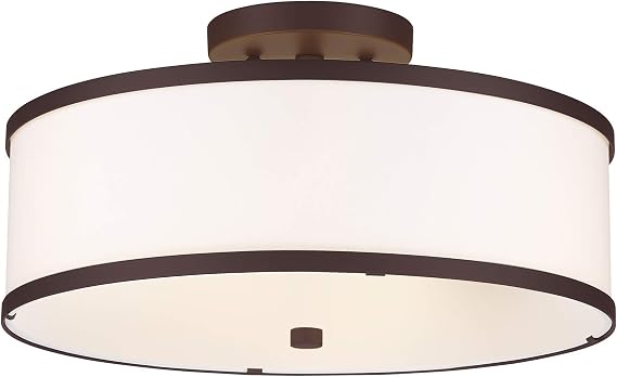 Livex Lighting 62628-07 Park Ridge 3-Light Ceiling Mount, Bronze