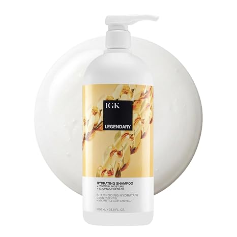 IGK Legendary Dream Hydrating Shampoo for Dry, Color-Treated Hair | Gently Cleanses, Restores Moisture + Softness, Boosts Shine, Protects Color, Vegan + Cruelty-Free