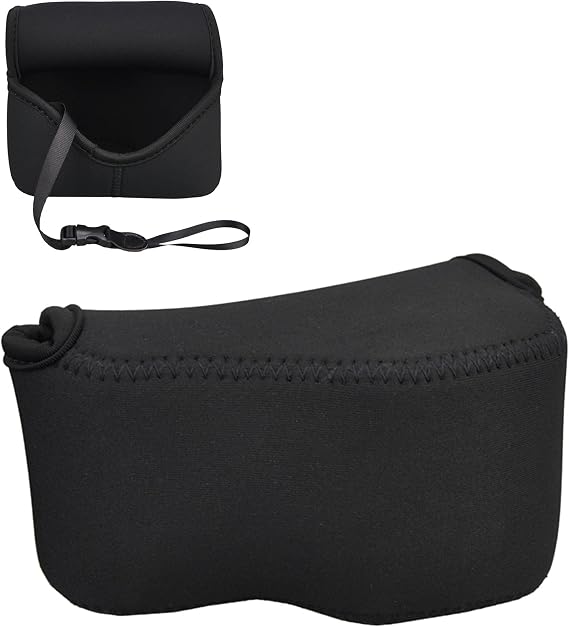 Neoprene Camera Case Pouch for Compact Camera + Lens Below 4.7x2.9x3.4"