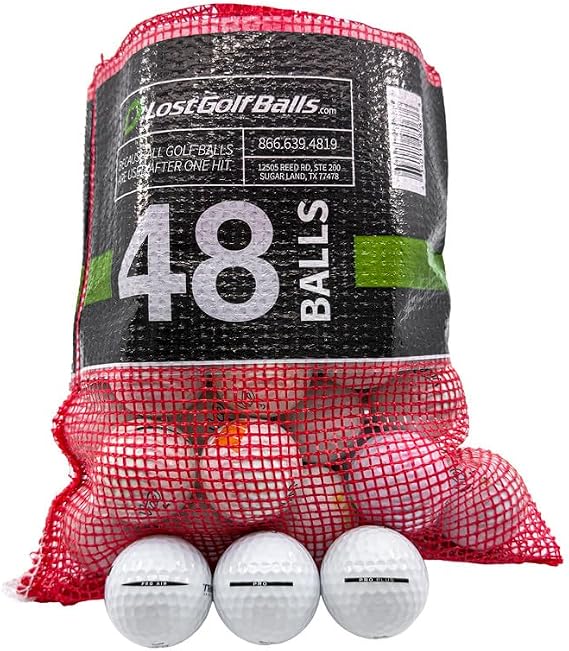 LostGolfBalls Used Vice Mix Golf Balls (48 Pack) 3A Quality Recycled Mixed Vice Golf Balls Premium Playable Performance for All Skill Levels