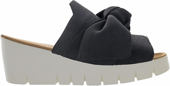 Bernie Mev Womens Platform Slide Sandals Open Toe Knot Knit Wedge Mule Slip On Casual Summer Fashion Sandals for Women