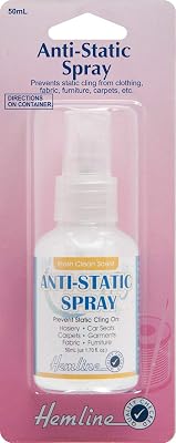 Hemline Anti-Static Spray - Reduce Static On Clothes and Fabric