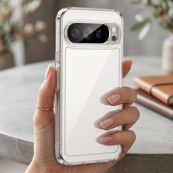 Google Pixel 10 Pro XL Kılıf Kamera Korumalı Darbe Emici Şeffaf Arka Kapak Tam Şeffaf [Google Pixel 10 Pro XL ile Uyumlu]
