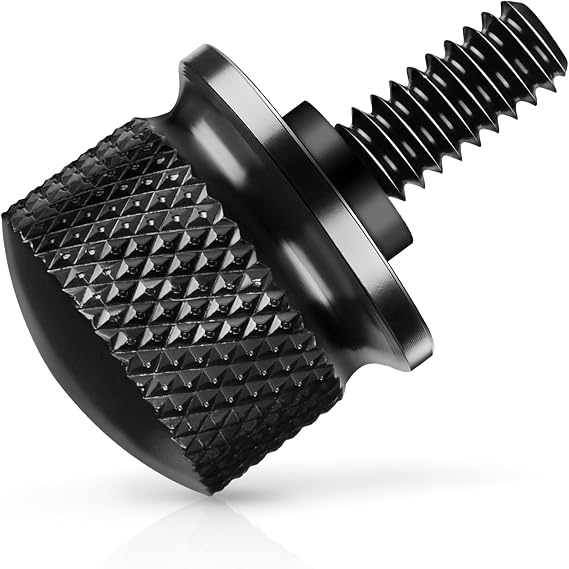JUSTTOP Black Aluminum Seat Bolt Screw, Compatible with Harley Davidson 1996-2025, Harley Davidson Accessories, Powersports Body Kits
