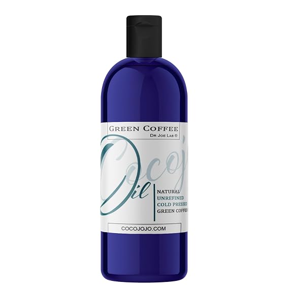 Dr Joe Lab Green Coffee Bean Oil - Pure, Unrefined, Cold Pressed, Non-GMO Carrier Oil for Skin, Hair, Nails, Body, Face & More - 2 oz - Natural Antioxidant