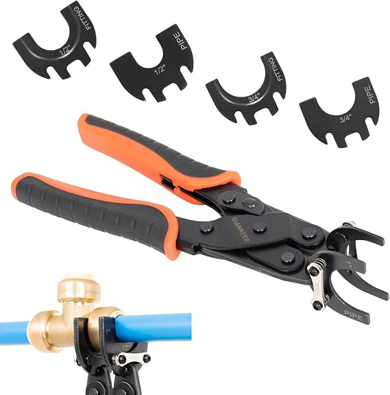 Push to Connect Removal Tool Disconnect Tongs for 1/2”, 3/4”, 1” Push Fitting Pex Removal Tool Improved Version