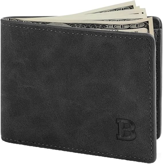 Wallet for Men, Rfid Blocking Slim Minimalist Front Pocket Leather Bifold Wallets for Men,Travel Wallet for Men