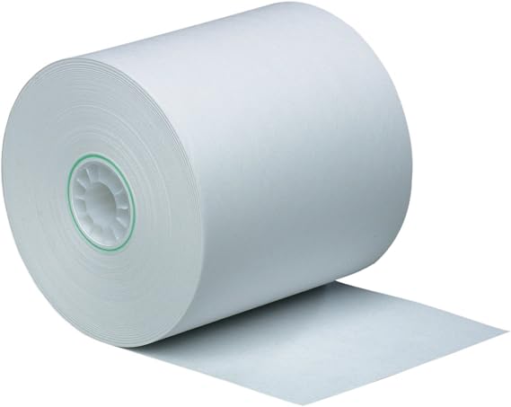 PM Company Perfection One Ply Blended Bond Paper Rolls, 3 X 190 Feet, White, 50 Rolls Per Carton (07928)