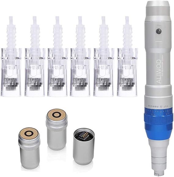 Microneedling Pen Wireless Electric Machine Skin Repair Care Device Tools Kit 6 PCS 36 Pins Cartridges L709