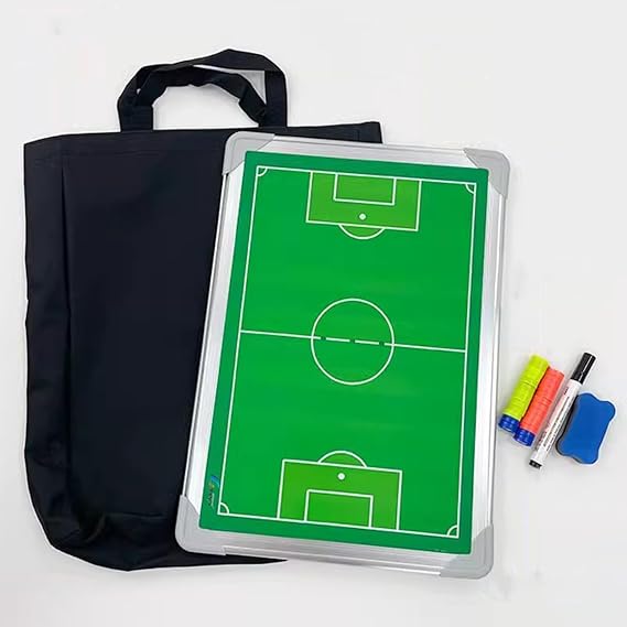 Soccer Coaching Board, Tactical Magnetic Clipboard Kit with Dry Erase, Marker Pen and Bag, Easy to Write and Erase