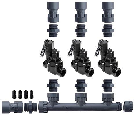 Rain Bird 100DVF Dura Manifold Valve Kit with Flow Control - Slip 100DVF-NPT (3 Zone)
