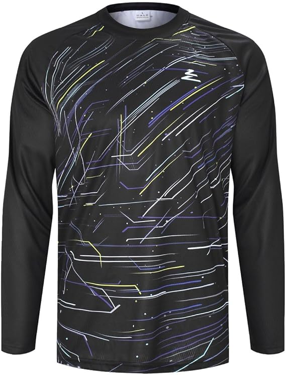 Mountain Bike Jersey Mens Long Sleeve Motocross Jersey Cycling Jersey Breathable Quick Dry Downhill BMX Off-Road