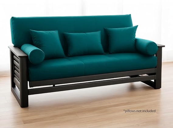National Allergy 100% Cotton Zippered Dark Teal Futon Cover Full Size