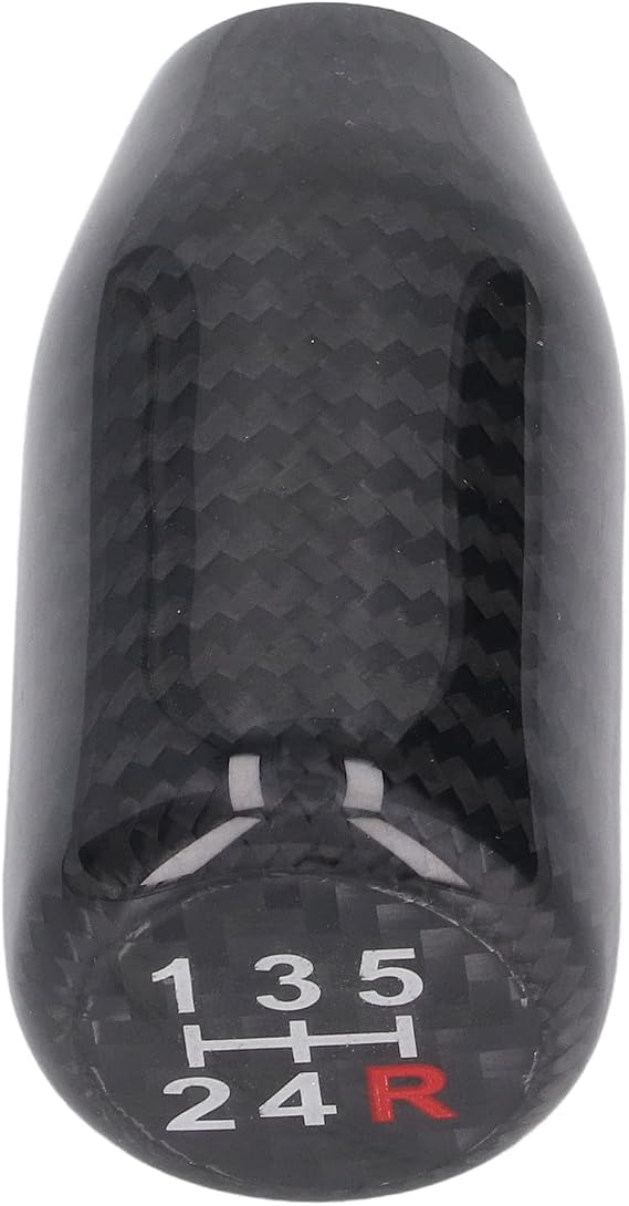 Yctze Carbon Fiber Gear Shift Knob 5 Speed Manual Shift for Car Interior Accessories