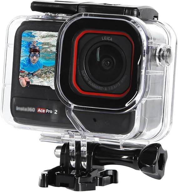 SHOOT Waterproof Case with Anti-Fog Insert for Insta360 Ace Pro 2,Waterproof up to 30M/98FT, Dive Case Shell for Insta360 Ace Pro 2 Action Camera