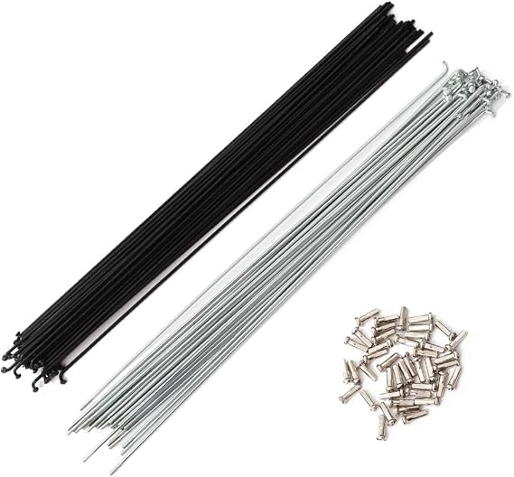 BaveL 36pcs Steel Spokes Mountain Bike Spokes MTB 296mm-307mm W/Nipples