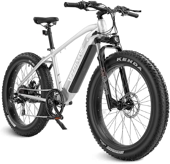 VELOWAVE Electric Bike for Adults Peak 1200W Motor 28MPH Mountain Ebike 48V 15Ah Removable LG Cells Battery 26'' Fat Tire E Bike Shimano 7-Speed
