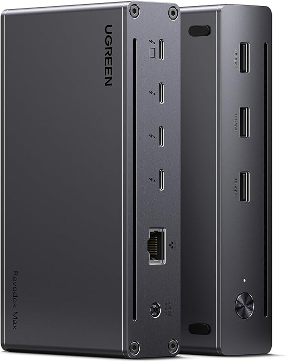 UGREEN 8-in-1 Thunderbolt 4 Docking Station, Dual 4K@60Hz, 3xTBT4, 40Gbps