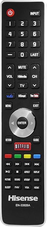 HISENSE EN-33926A 32K20DW 40K366WN 50K610GWN TV Remote Control 20499
