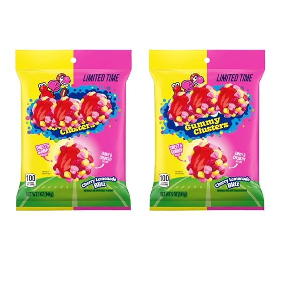Limited Edition Gummy Clusters - (2) Bags 5oz each - Cherry Lemonade Blitz Flavor