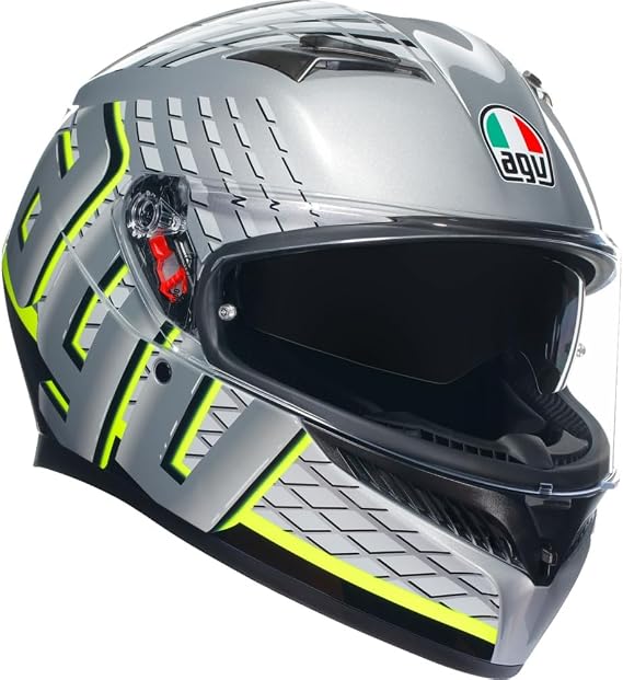 AGV K3 Fortify Motorcycle Helmet Gray/Fluo Yellow XXL