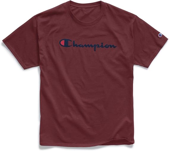 Champion Men's Classic Graphic Short Sleeve T-Shirt, Script Logo (Reg. Or Big & Tall)