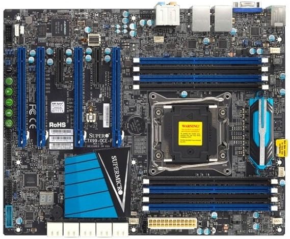 Supermicro LGA2011, Intel X99, DDR4, SATA3 & USB3.0, A & 2GbE, ATX Server Motherboard C7X99-OCE-F-O