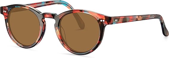 AVAWAY Small Face Sunglasses for Women Retro Vintage Polarised UV Protection Ladies Eyewear for Photography Wandern Travelling Driving
