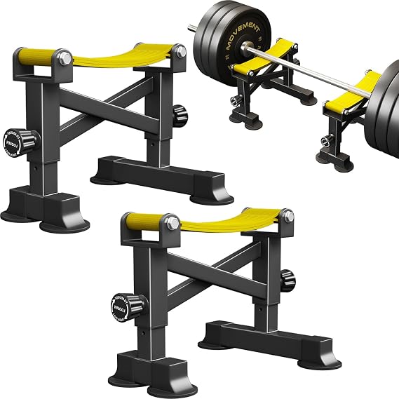 WASAI Deadlift Silencer Rack | Silent x Stable x Withstand Load 300 kg | 5-Level Height Adjustment Possible | 2-Piece Set MK18