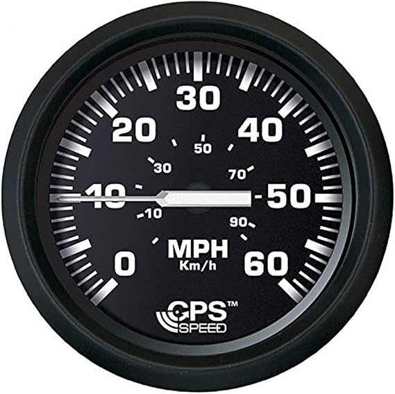 Faria Beede Instruments BEEDE 32816 Euro Speedometer GPS (60 MPH) Studded - 4, Black