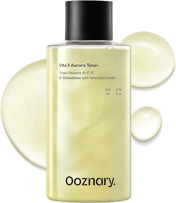 Vita 3 Aurora Toner with Vitamin ACE and Triple Centella and Sea Buckthorn Water for Radiant Glow & Extra Hydration | Korean Skin Care | 6.76 fl.oz 200ml