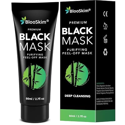 Blackhead Remover Mask for Face: Black Peel Off Face Mask Charcoal Peel Off Face Mask for Oily & Combination Skin Refreshing Botanical Formula, 2.8 fl oz