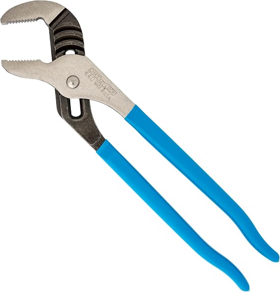 Channellock Tongue and Groove Plier 440 - Straight Jaw, High Carbon Steel - 12 in