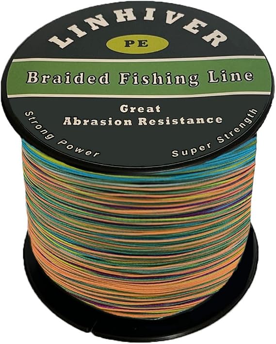 Braided Fishing Line, Strong Power, Great Abrasion Resistance, Thin Diameter, No Stretch, Low Memory and High Sensitivity(164/328/547/1093Yds) 10/15/20/30/40/50/60/70/80/100LB,4/8 Strands