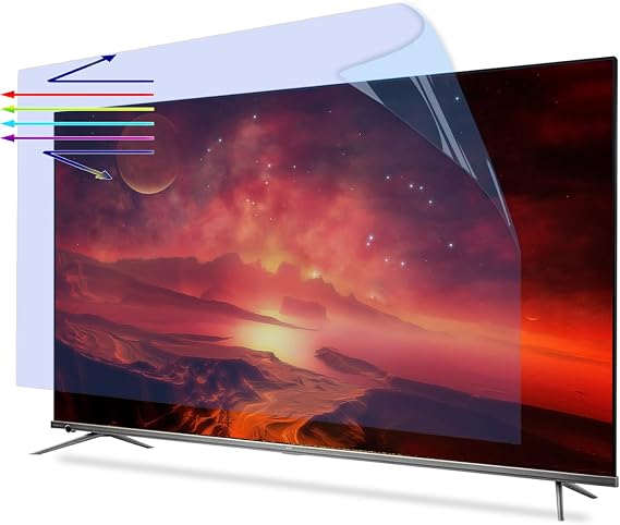 50 inch Anti Glare TV Screen Protector Film TV Anti-Reflection Anti Blue Light Frosted Film, Relieve Eye Strain for LCD, LED, 4K OLED & QLED HDTV / 50in 1095x616mm